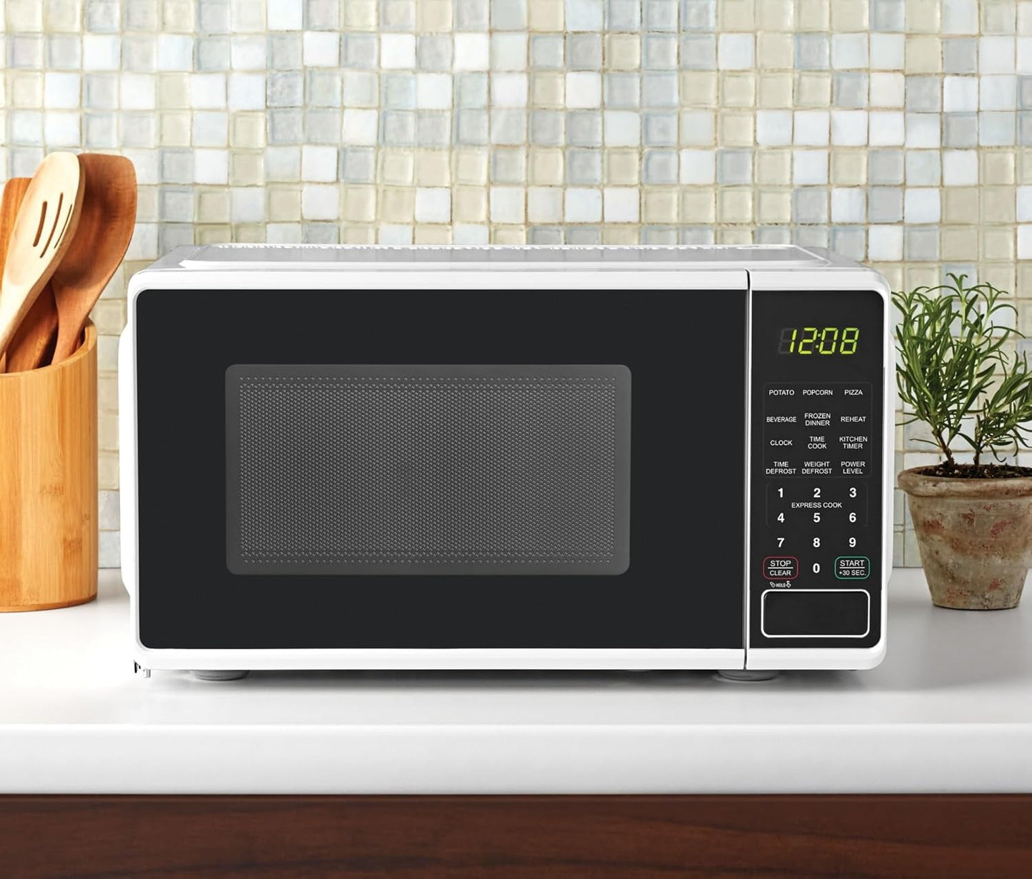 0.7 cu. ft. Countertop Microwave Oven, 700 Watts, New (Color : Black)