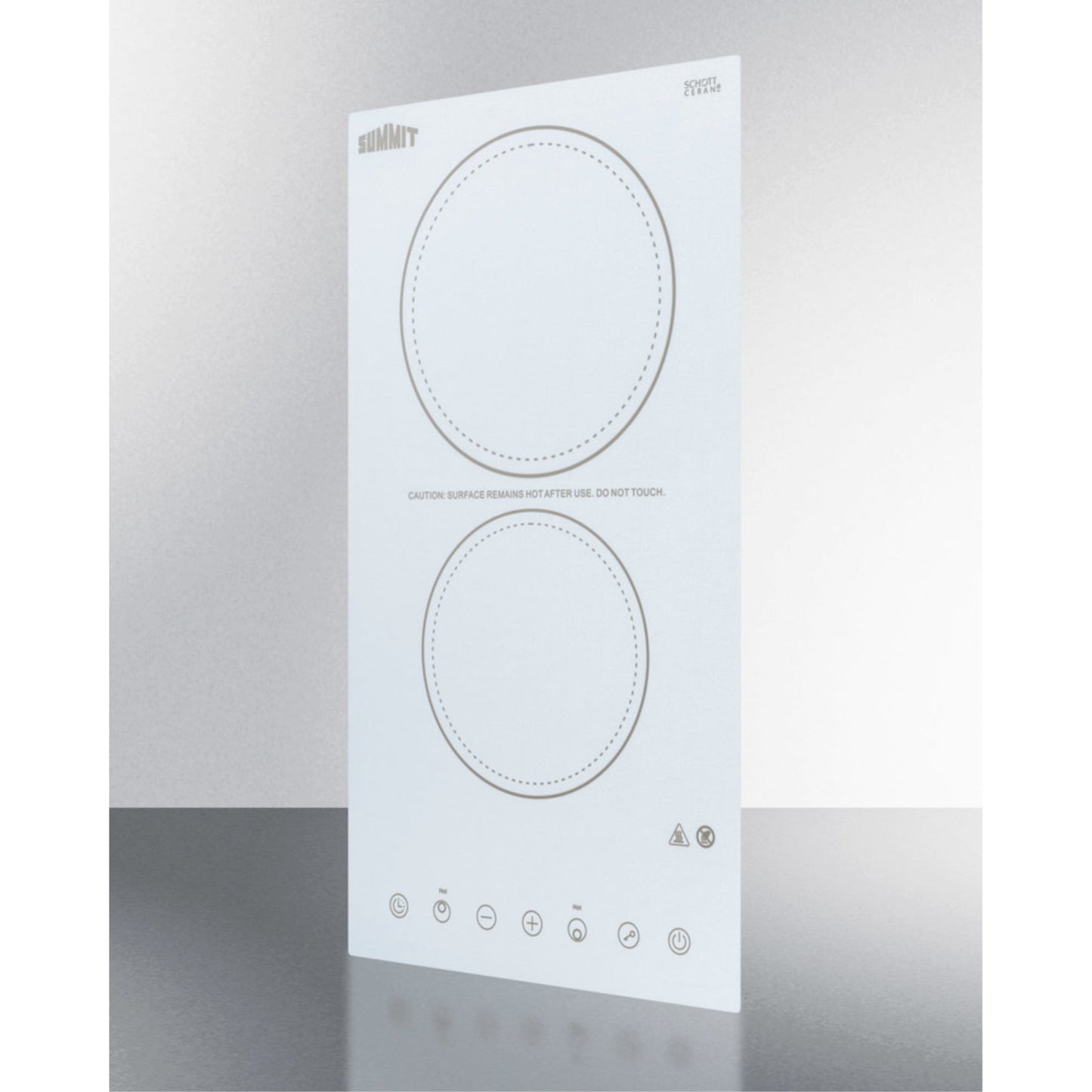 12in Wide 230V 2-Burner Radiant Cooktop