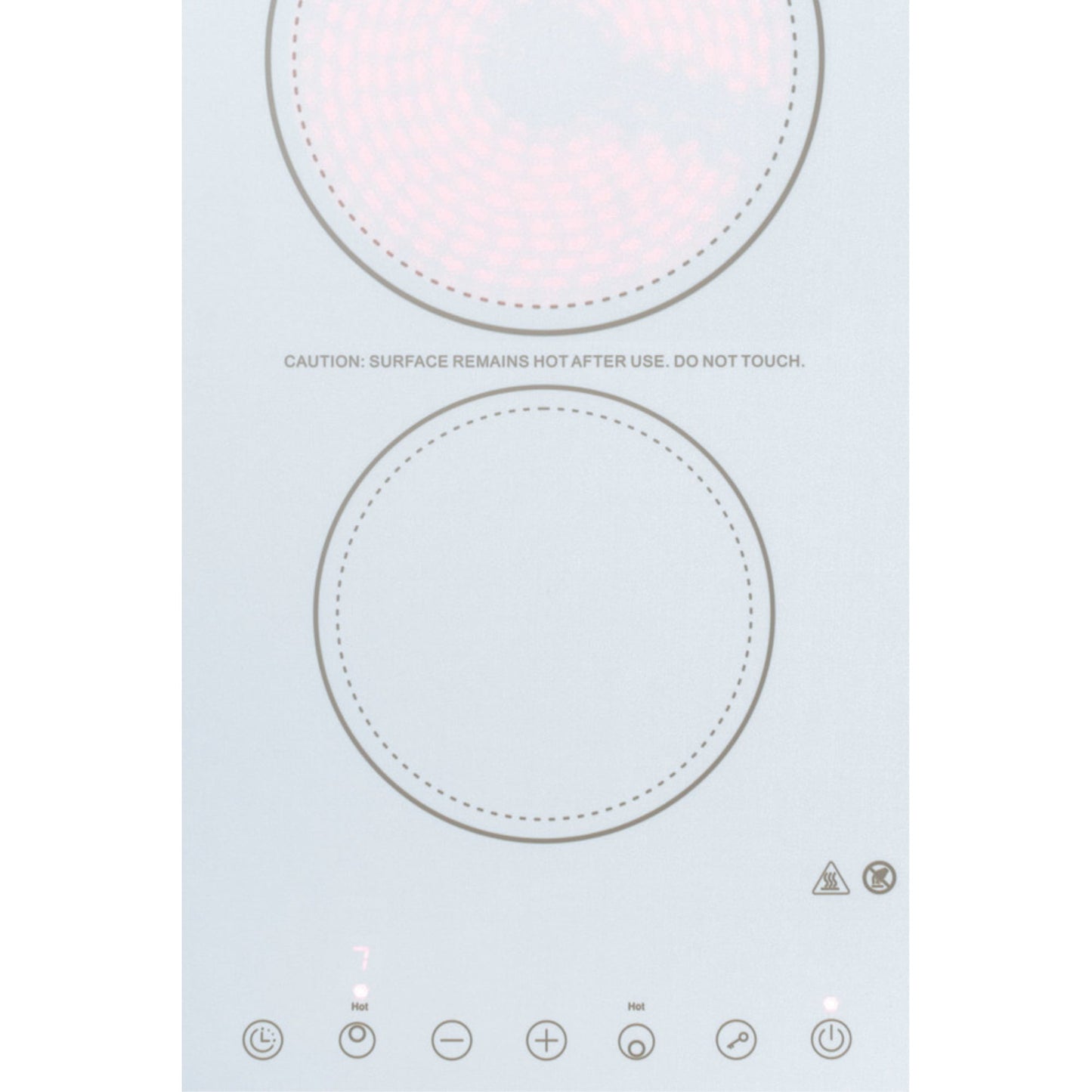 12in Wide 230V 2-Burner Radiant Cooktop