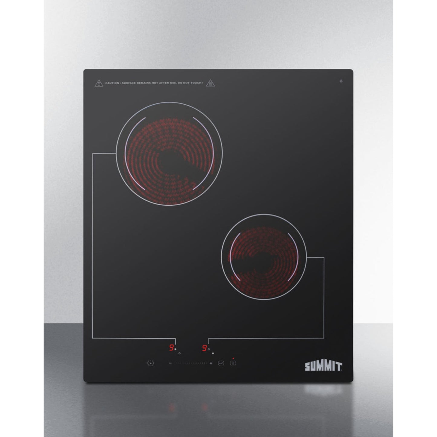 18in Wide 220V 2-Burner Radiant Cooktop
