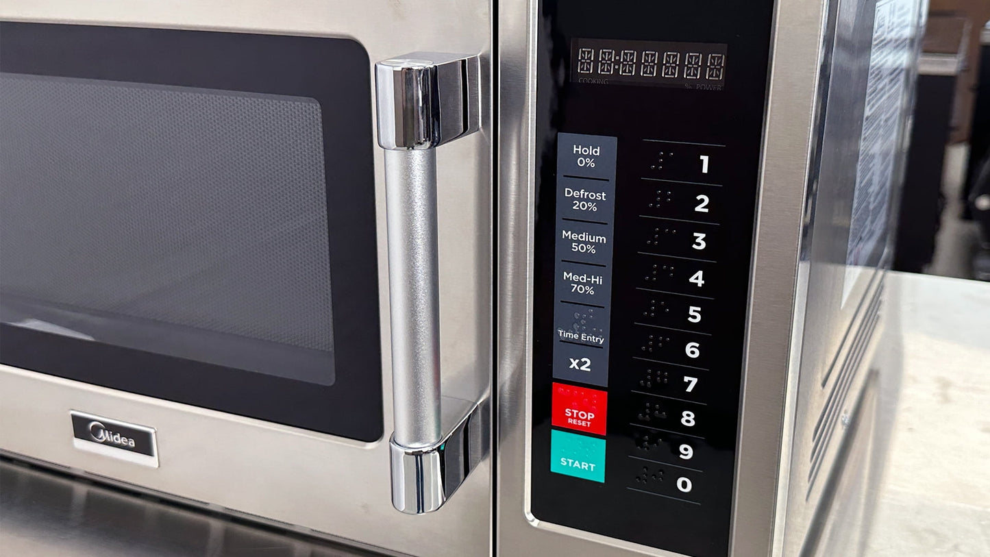 1.2 cu. ft. 1800W Midea NSF Restaurant Microwave Oven 1834G1A
