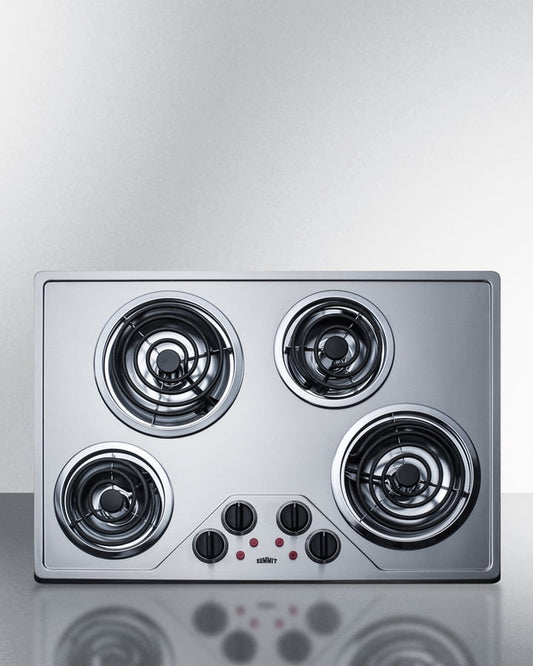 30in Wide 230V 4-Burner Coil Cooktop