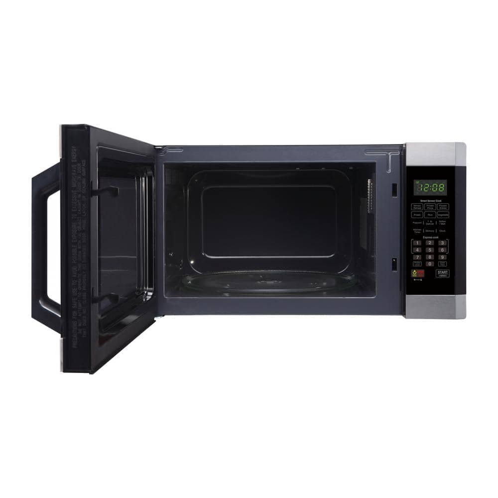 1.6 cu. Ft. 1100- Watt Countertop Microwave Oven with Smart Sensor in Stainless Steel with Platinum